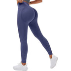 Knitted Seamless Fitness Leggings GYM Pants Women High Waist Push up Leggings Tight Peach Buttocks Yoga Pants