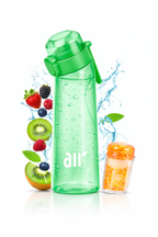 Pink Velocity- Gourde aromatisante “Air” 0,8 L – Paille anti-fuite + 1 dosette de saveur Mystère