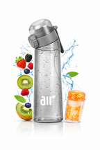 Pink Velocity- Gourde aromatisante “Air” 0,8 L – Paille anti-fuite + 1 dosette de saveur Mystère